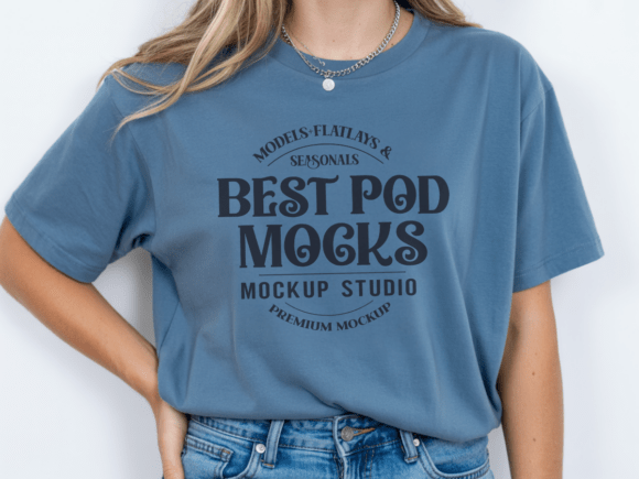 Elevating Brand Visualization with the Gildan 5000 Indigo Tshirt Mockup