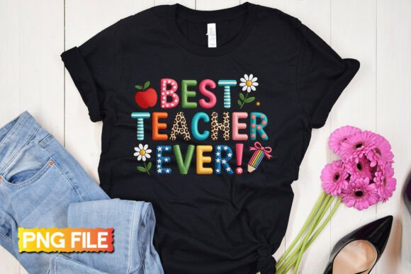 Elevating Educational Gratitude: The Strategic Value of Faux Yarn Best Teacher Ever Floral PNG in Modern Creative Markets