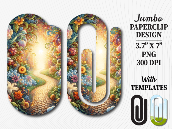 Garden Path Flower Jumbo Paperclip PNG: The Ultimate Digital Tool for Creative Bookmarks and Gifts