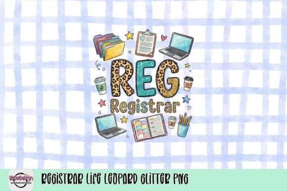 Registrar Life Leopard Glitter PNG