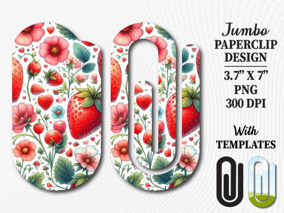 Sweet Strawberry Floral Jumbo Paperclip: A Fresh Take on Functional Design