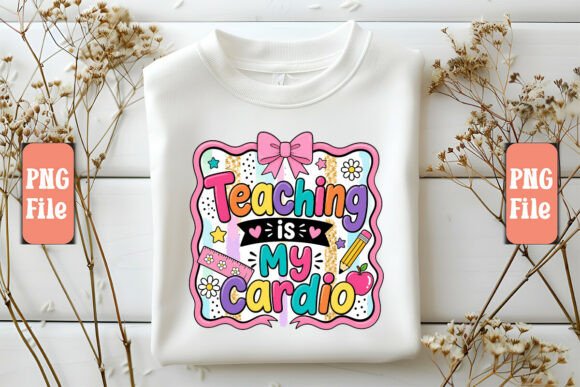 Teaching is My Cardio PNG Design: The Ultimate Asset for Educator-Centric Crafts