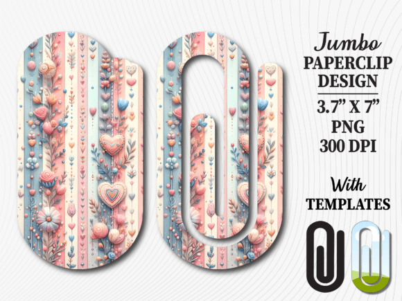 Transforming Creativity with the Pastel Heart Stripe Jumbo Paperclip Design