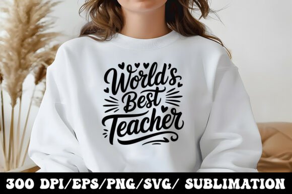 World’s Best Teacher Design for T-Shirt